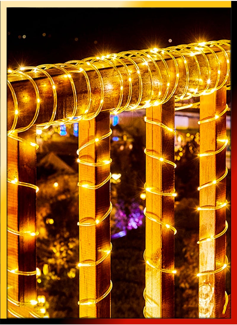 DBLEW 10 Meter Waterproof Warm LED Fairy String Rope Lights With 180 Megabright LEDS 8 Modes Electric Corded Ideal for Indoor and Outdoor Christmas Ramadan Birthday Diwali Festivals Home Decoration  - Image 5