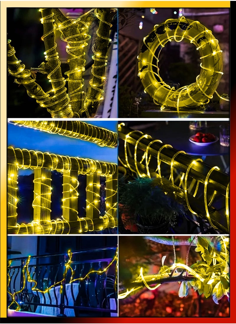 DBLEW 10 Meter Waterproof Warm LED Fairy String Rope Lights With 180 Megabright LEDS 8 Modes Electric Corded Ideal for Indoor and Outdoor Christmas Ramadan Birthday Diwali Festivals Home Decoration  - Image 2
