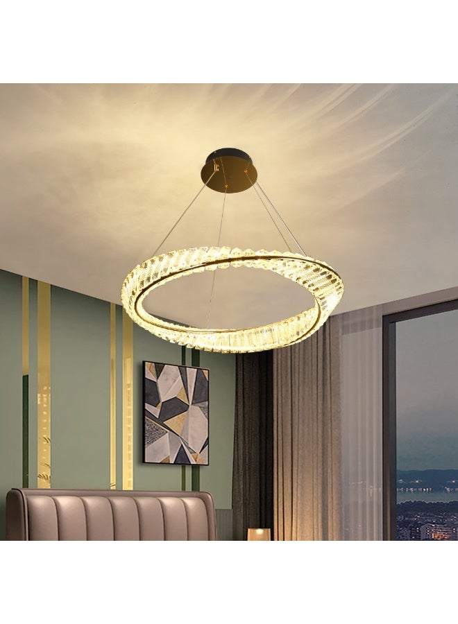 Hummer Hemin modern gold chandelier with lighting color, 3 variable lights (solar, yellow, white), diameter 60 cm  - Image 1