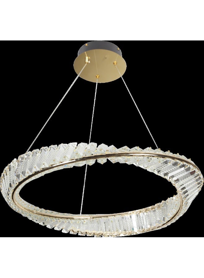 Hummer Hemin modern gold chandelier with lighting color, 3 variable lights (solar, yellow, white), diameter 60 cm  - Image 2