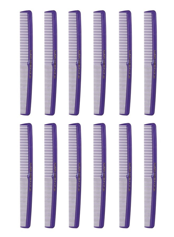 Allegro Combs #415 - Combs Set 12 Count Pocket Combs for Men and Women Hair Stylist Barber Tools for Cutting Styling USA (Purple) - Image 1