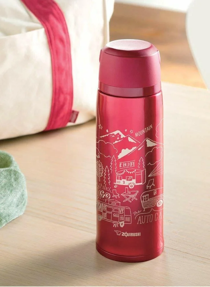 Zojirushi Vacuum Flask Bottle with Cup, 1.0Lt, Red
