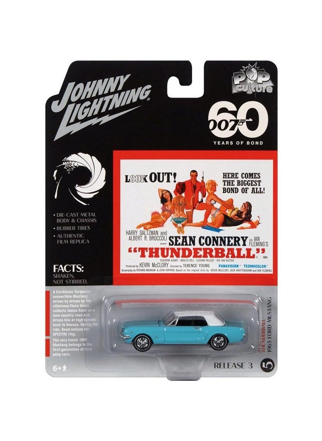 Johnny Lightning - Jlpc008 Pop Culture 1965 Car Mustang 007 60 Years Bond - Image 1