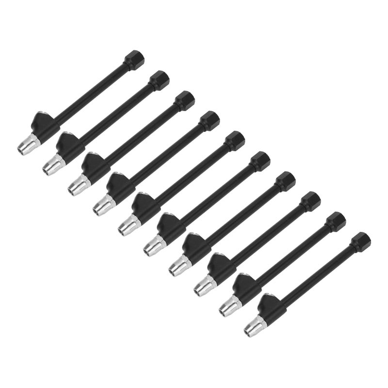 Dual Head Air Chuck 1 4 FNPT Extended Reach 2 Way Connection for Truck Motorcycle Car Tire Black Zinc Alloy 6 6in Length - Image 5