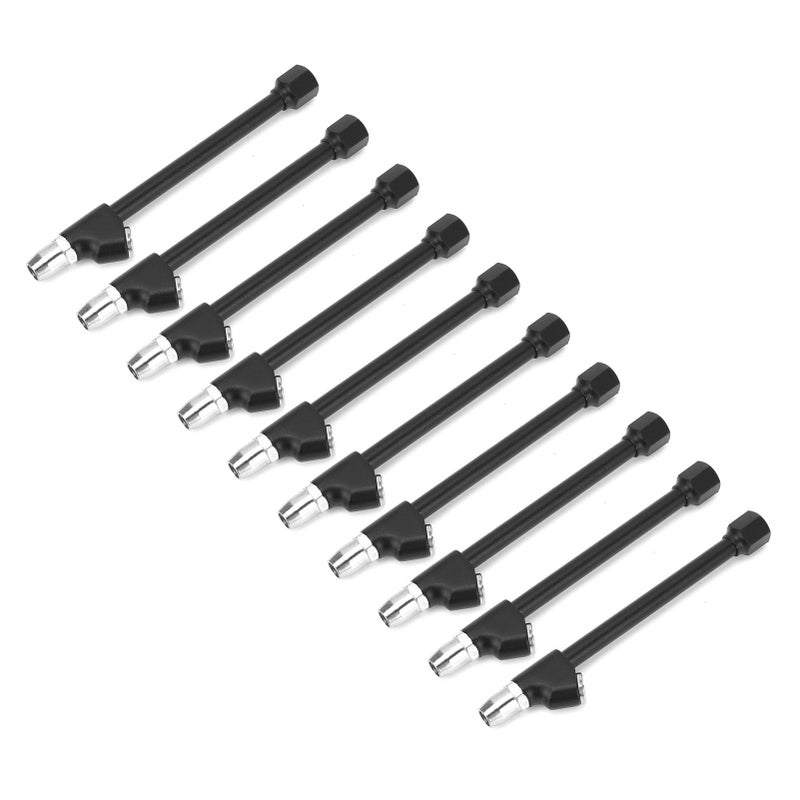 Dual Head Air Chuck 1 4 FNPT Extended Reach 2 Way Connection for Truck Motorcycle Car Tire Black Zinc Alloy 6 6in Length - Image 4