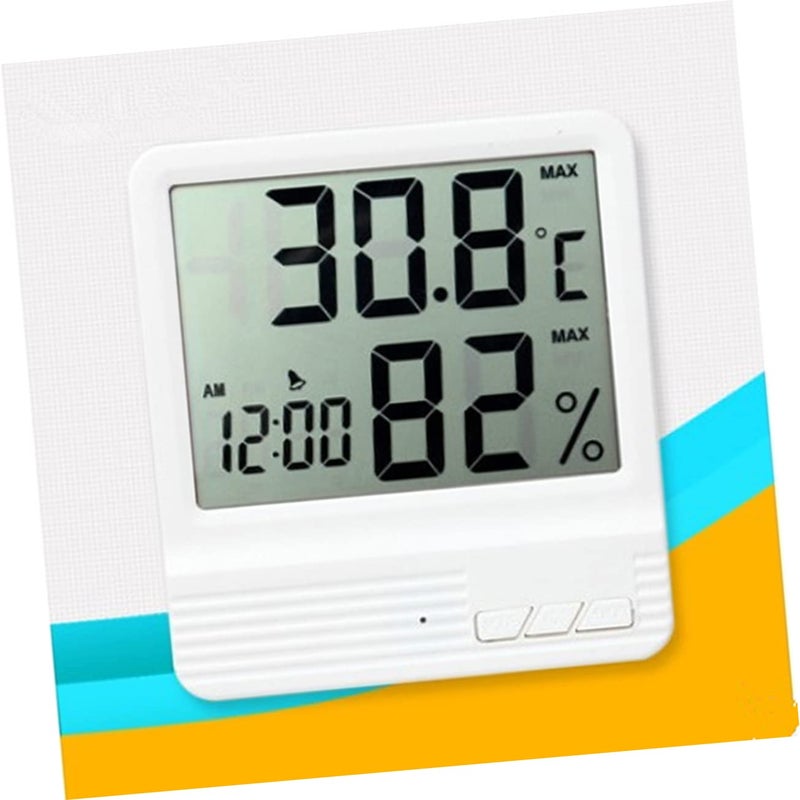 Large Screen White Digital Thermometer Hygrometer For Home Office Temperature Humidity Monitor - Image 4