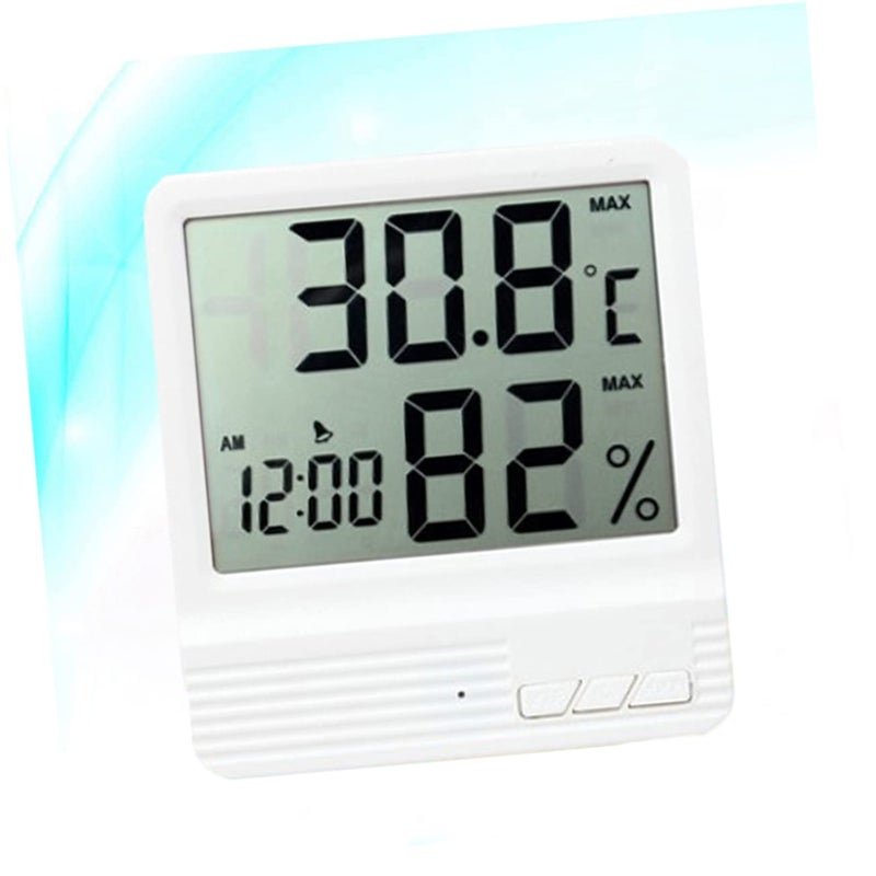 Large Screen White Digital Thermometer Hygrometer For Home Office Temperature Humidity Monitor - Image 3
