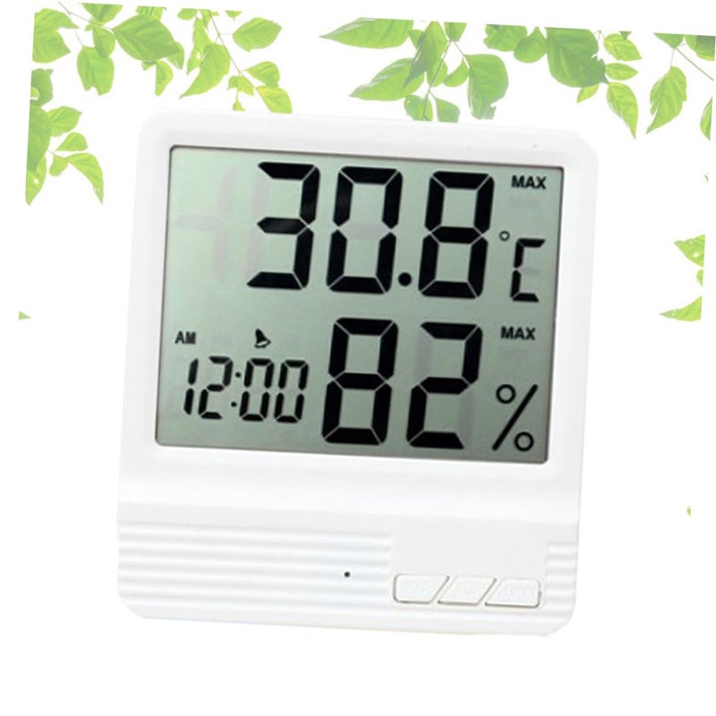 Large Screen White Digital Thermometer Hygrometer For Home Office Temperature Humidity Monitor - Image 5