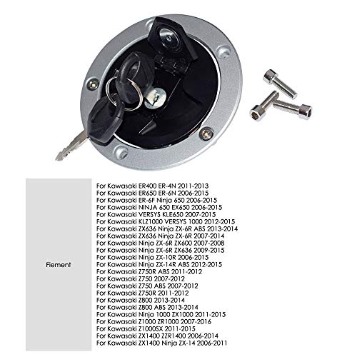 Feiteplus CNC Aluminum Motorcycle Fuel Gas Cap Tank Cover Lock For Kawasaki Ninja Z800 ZX6R ZX600 ZX636 ZX10R ZX14R ABS 2007-2015 - Image 5