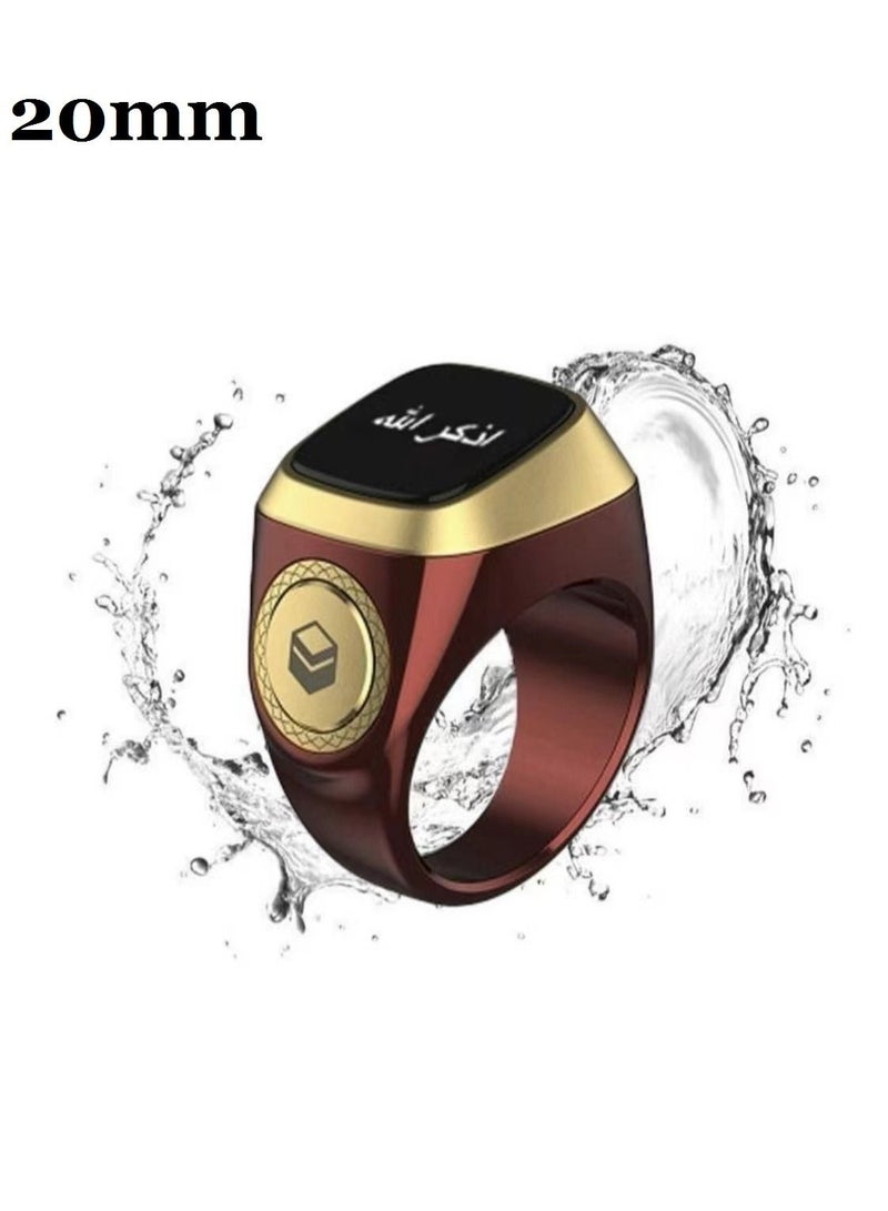 iQIBLA Muslims Tally Tasbeeh Smart Counter IQIBLA Zikr Ring with Bluetooth Waterproof Vibration Reminder 20mm - Image 1