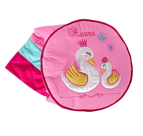 Pebbles by Maple Farm Travel Cushion Cum Quilt Dark Pink - Image 2
