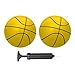 ABAJI Mini Basketballs Yellow 2 Pack 5 Set with Pump Needle Durable Material for Mini Hoop 3 Years Toddlers Kids Teenagers for Pool Indoors Outdoors - Image 2