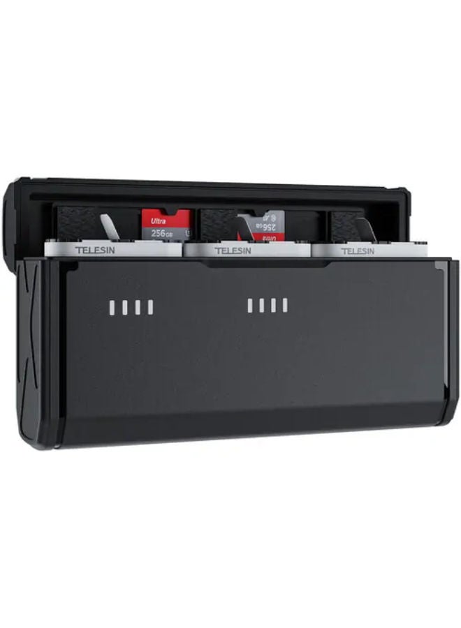 تيليسن علبة شحن صغيرة بثلاث فتحات ومجموعة بطاريتين Stamina لكاميرات GoPro HERO13 S0-ECB-09-TGP - Image 1