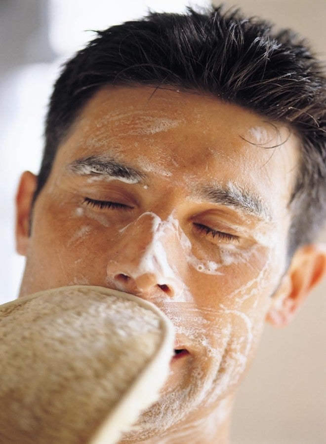 spa destinations Premium Natural Exfoliating Loofah Glove Pad Body Scrubber by Spa Destinations. Mitt Sponge Biodegradable Bath and Shower Luffa Sponge, Women and Men (2 Pack) Beige - Image 5