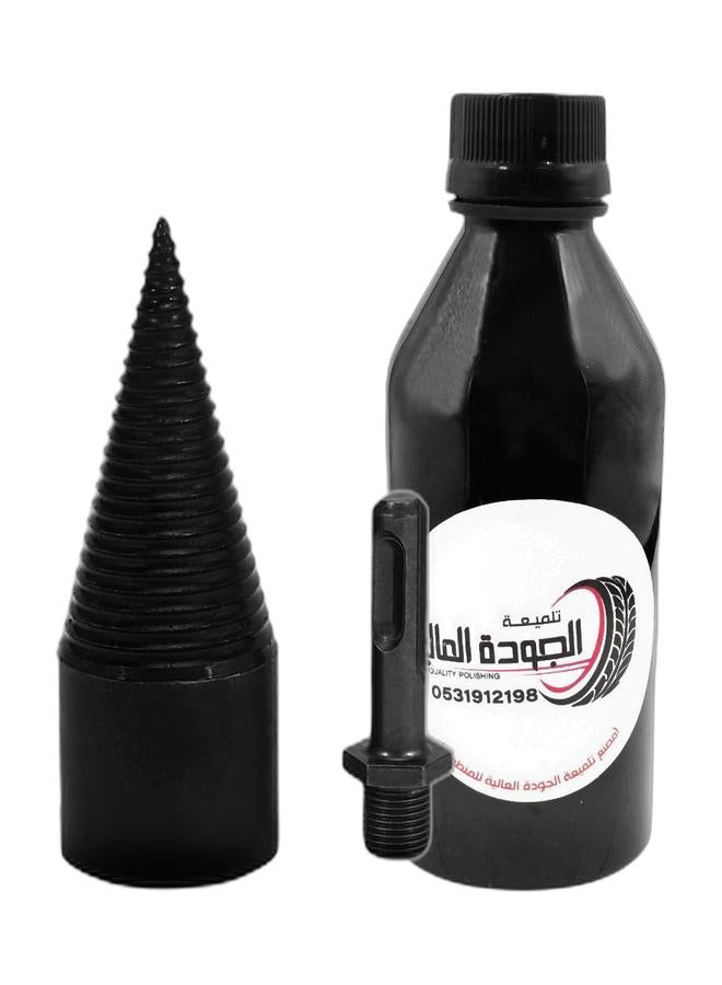 Wood Splitter Firewood Drill Bit Screw Cone Driver Log Splitter Wood Breaker Tool for Drill 45mm & High-Quality JAWDA Tire Polish for Cars, Bikes, and Trucks – Long-Lasting Shine & Protection Instant Gloss Finish, 100mlBundle - Image 1