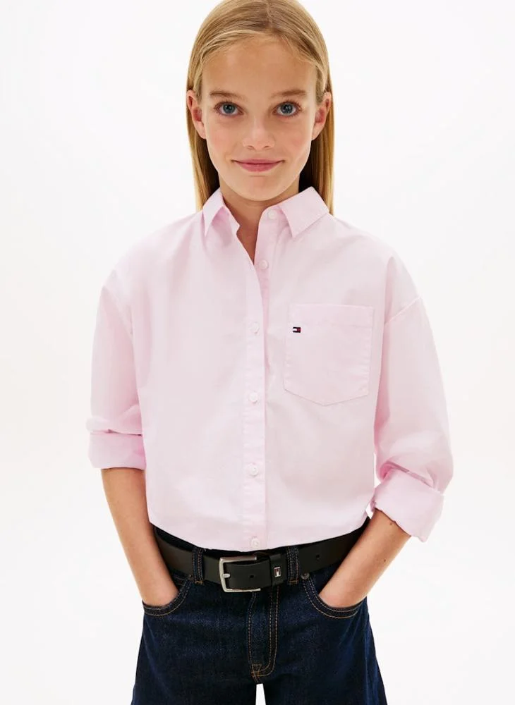 تومي هيلفيغر Kids Poplin Regular Fit Shirt