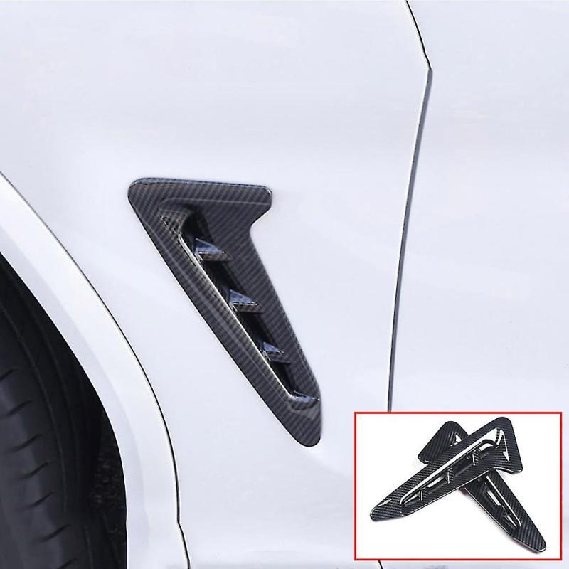 Carbon Fiber Chromium Styling Side Fender Air Outlet Vent Trim - Protection Decoration Exterior Moulding for BMW X3 G01 2018 2021 - Image 2
