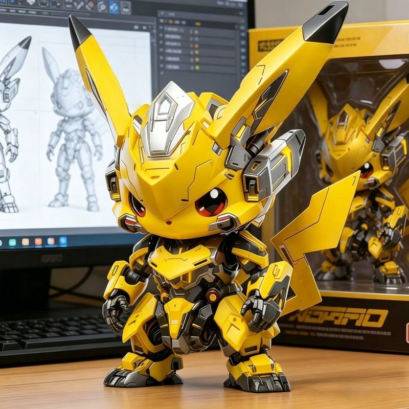 Pikachu Bumblebee Cosplay Figure PVC Model - Image 1