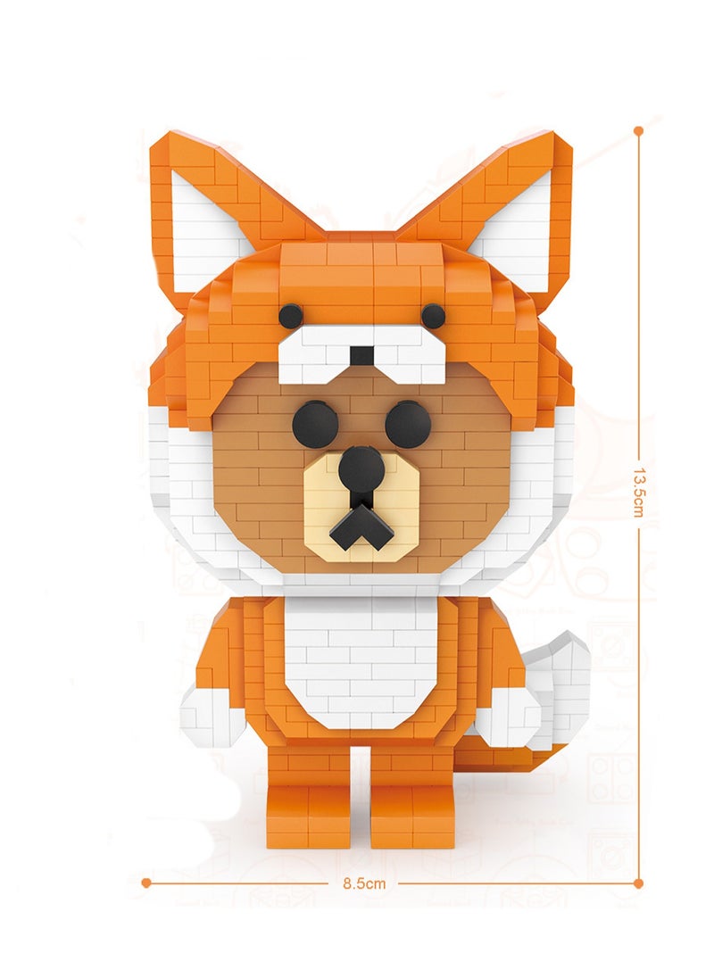 860pcs Fox Bear Model Set Building Blocks Creative Diy Simulation Collection Building Assembly Children'S Toy Home Decoration  - Image 2
