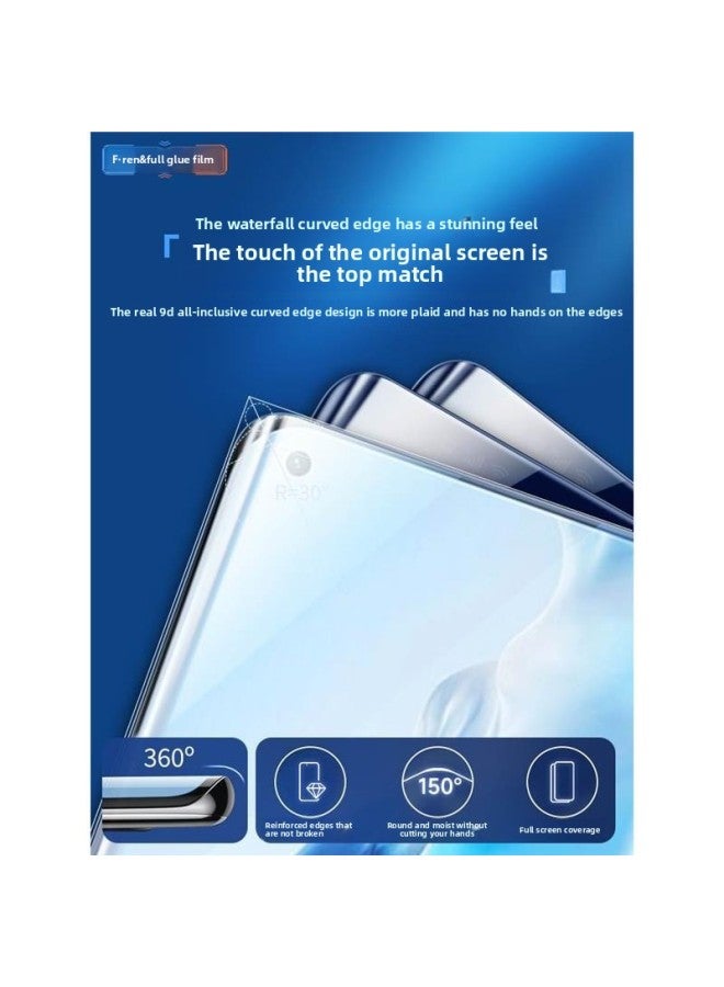 Suitable For Xiaomi 11/10/12 Mobile Phone Film Pro Tempered Film S Hydraulic X Full Screen Ultra Covering Curved Surface S Soft S-Color:Imported Blue Light * Full Glue Without Bubbles * 4 Pieces Unlock In Seconds * Free Artifact + Lens Film + Rear-Size:For Xiaomi 11  - Image 2