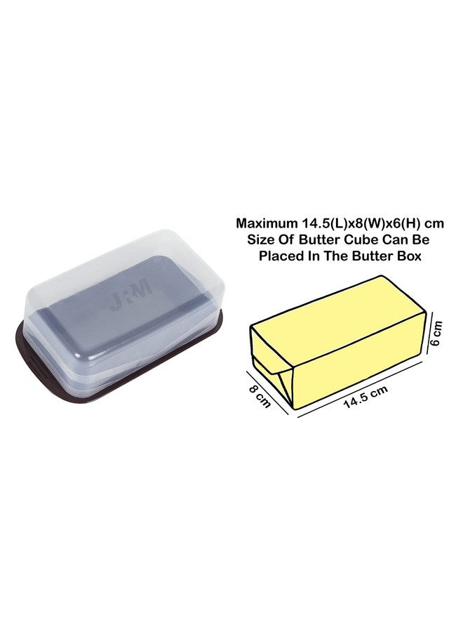 JRM JRM's Plastic Butter Dish with Lid, Butter Keeper (Coffee)  - Image 3