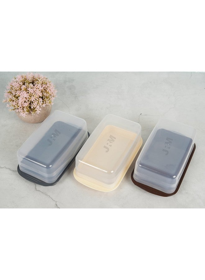 JRM JRM's Plastic Butter Dish with Lid, Butter Keeper (Coffee)  - Image 5