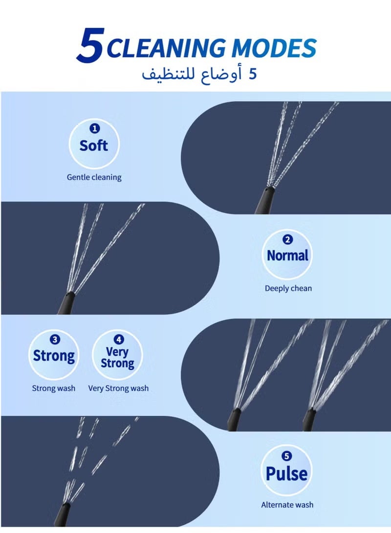 Upgraded Ear Wax Removal with One-Piece Waste Tank, With warm air drying function，Electric Ear Cleaner Tool with Ear Dryer 3-in-1, Effective & Safe Ear Irrigation Flushing System, 5 Pressure Modes Ear Cleaning, IPX6 Waterproof - Image 4