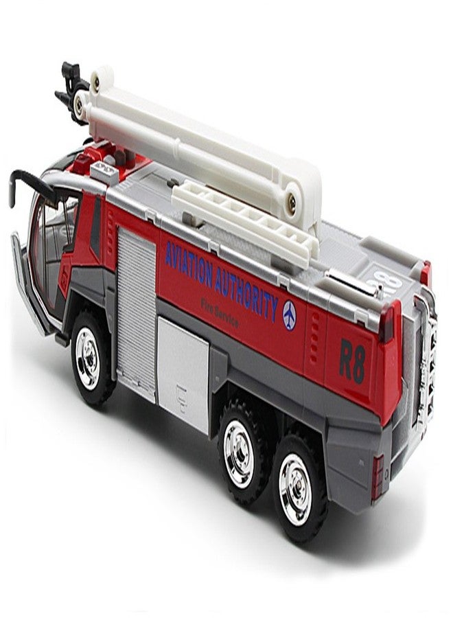 Ailejia Airport Fire Trucks for Boys, Fire Engine Toys Diecast Fire Truck Engine Pullback Friction Toy Engineering Vehicle fire Truck Model (red) - Image 2