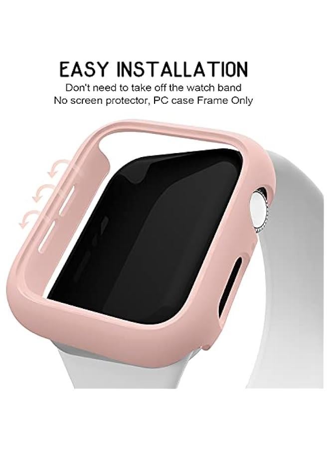 3 Pack Compatible for Apple Watch Case 40mm Series 6 Series 5 Series 4 / SE, Hard PC Bumper Case Protective Cover Frame 【NO Screen Film】 Compatible for iWatch Accessories 40mm, Starlight/White/Pink - Image 5