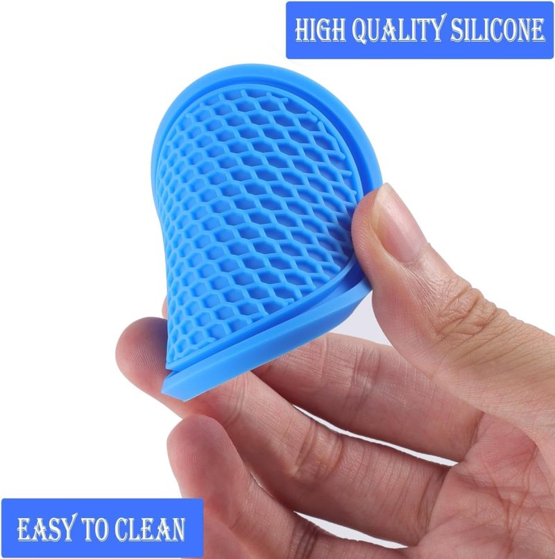 Car coaster circular PVC water cup mat car fixed anti slip coaster car interior accessories blue 4pcs - Image 4