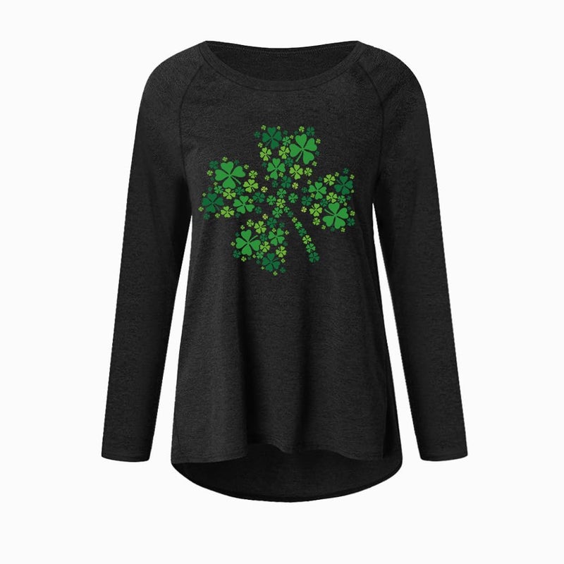 KKG Womens St Patricks Day Shirts Shamrock Long Tunics or Tops to Wear with Leggings Plus Size, Loose Fit Long Sleeves - Image 4