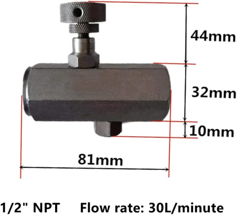YACO VALVE صمام التحكم في التدفق 1/2" صمام فحص الخانق NPT 3000PSI فولاذ كربوني هيدروليكي - Image 3