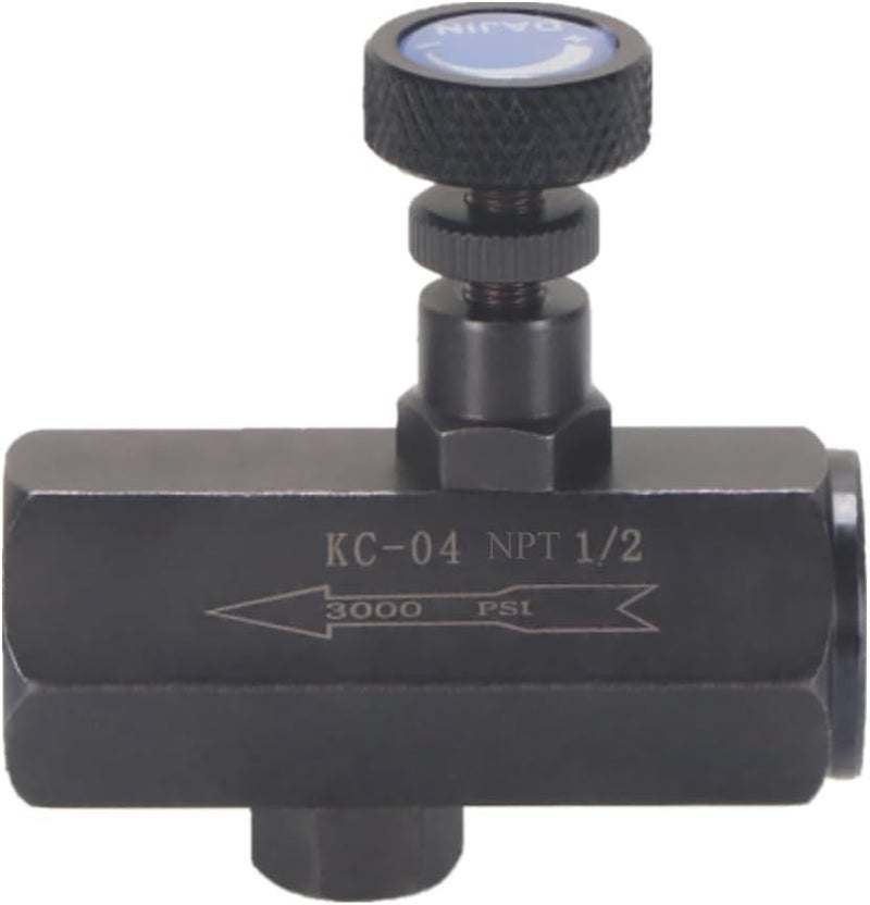 YACO VALVE صمام التحكم في التدفق 1/2" صمام فحص الخانق NPT 3000PSI فولاذ كربوني هيدروليكي - Image 1