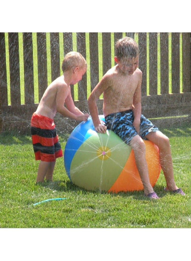 Foilswirl Beach Ball Sprinkler Toy Inflatable Sprinkler  Outdoor Sprinkler Summer Toy Sprinkler, Water Jet Spray Ball, Outdoor Beach Toy  - Image 5