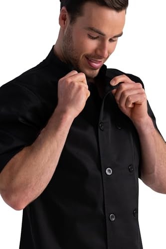 Chef Works Unisex Volnay Chef Coat, Black, Large - Image 2