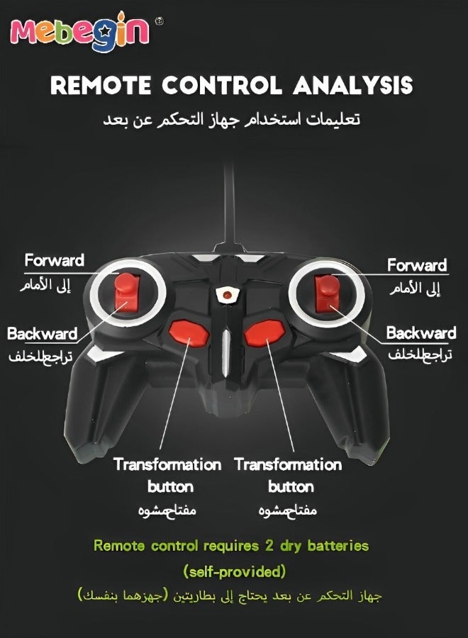 MEBEGIN Red Transforming Toy Car Kids Transforming Robot Kit Toy Model 2 In 1 Step Model Transforming Car Toy Boys Girls Gift - Image 3