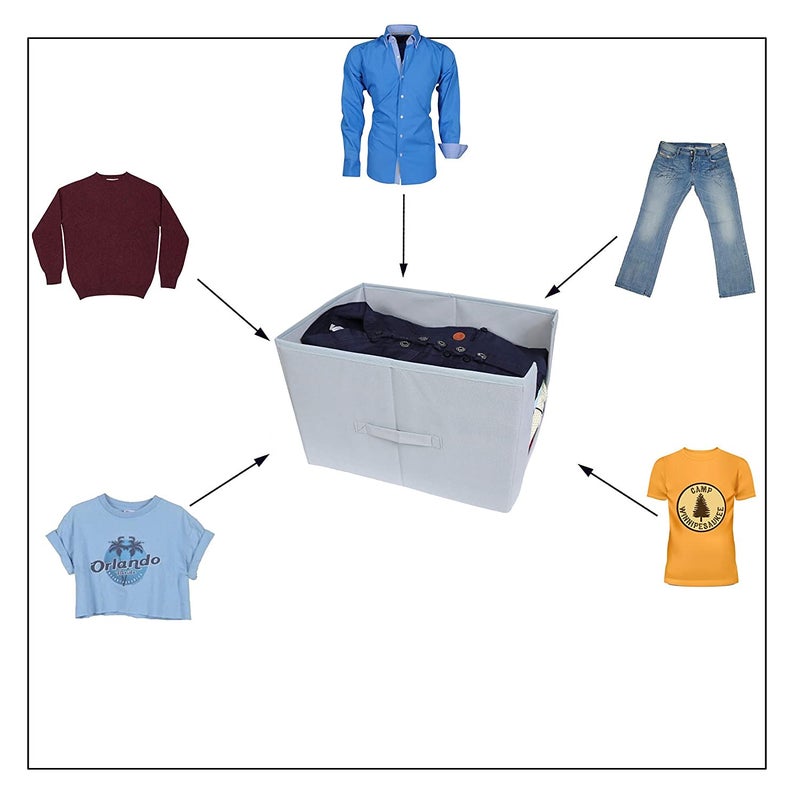 ABBASI Shirt Stacker Wardrobe Organizer Set pack of 3 GREY - Image 3