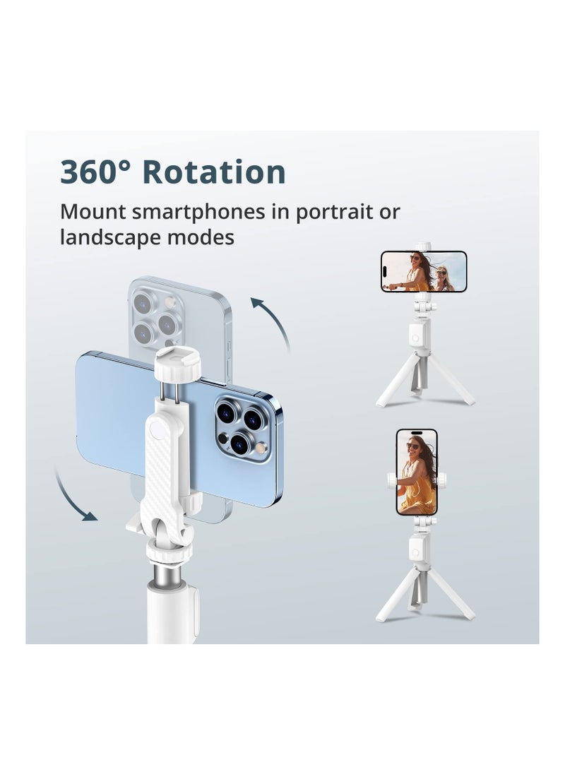 SYOSI Phone Tripod Mount with Universal Adapter, 360° Rotates and 180° Tilts Adjustable Cell Phone Clamp Holder Smartphone Mount Phone Clamp Holder with Tripod Mount for Perfect Mobile Photography  - Image 4
