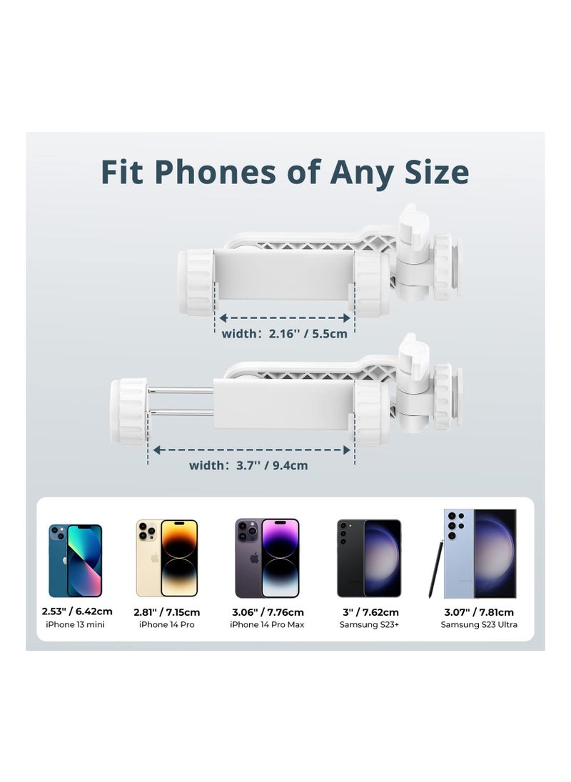 SYOSI Phone Tripod Mount with Universal Adapter, 360° Rotates and 180° Tilts Adjustable Cell Phone Clamp Holder Smartphone Mount Phone Clamp Holder with Tripod Mount for Perfect Mobile Photography  - Image 2