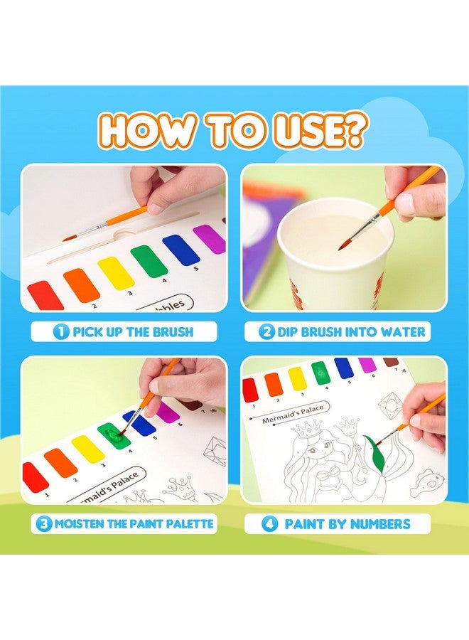 YPLUS Paint with Water Books for Toddlers, Art Craft Toys Watercolor Painting Paper for Kids Gift for Drawing with Brush - 5 Themes - Image 2