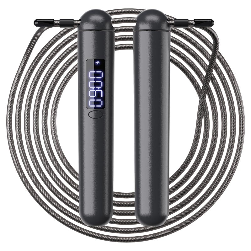ACHDOFITS Smart Jump Rope | Accurate Calorie Tracking & 4 Training Modes | Adjustable Steel Wire Rope | Built-in High-Speed Bearings | Type-C Charging | Ideal for Fat Burning, Speed Training & Home Workouts - Image 1
