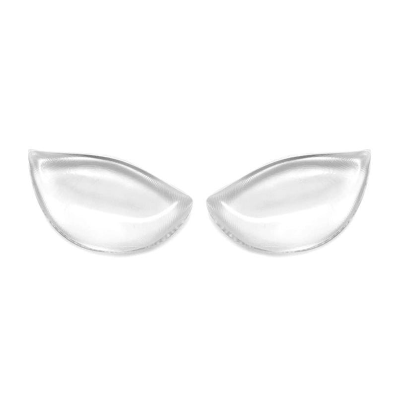 ericotry 1Pair Breathable Womens Soft Silicone Bra Bikini Inserts Breast Chest Swimsuit Pads Enhancers Pushup Bra Insert Pad Molding Pad Booster Pads for Swimwear and Daily Transparent