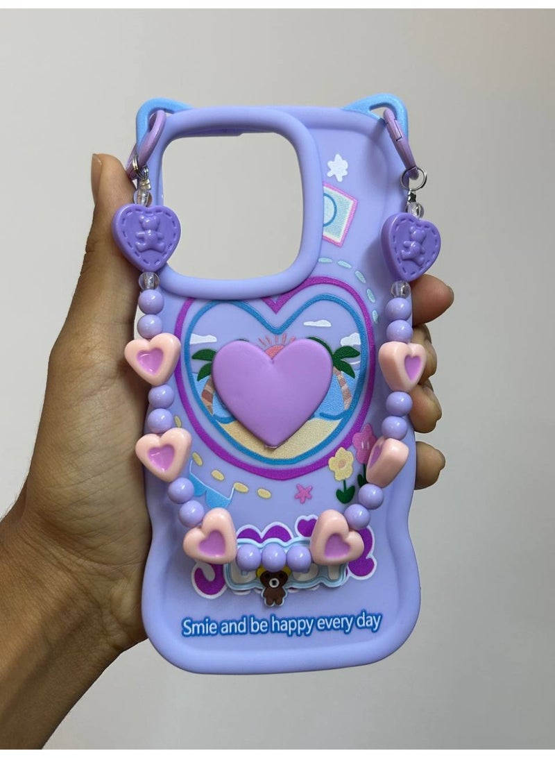 A new cartoon-style back cover in the shape of a heart with the word "BABY" on it, compatible with the Oppo Reno 14F phone. - Image 1