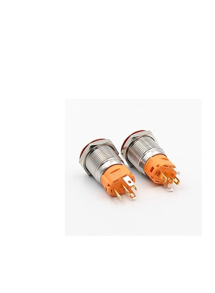 KNP LED-RG9-24V is a robust and stylish metal push button switch designed for 24V applications It features an integrated LED indicator that enhances visibility and provides clear operational feedback. - Image 1