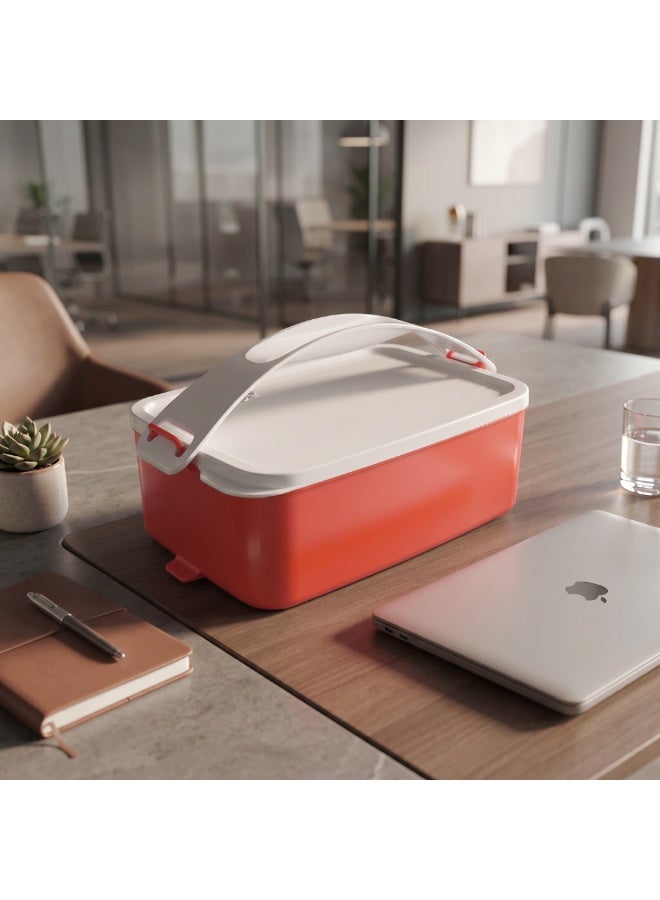 EasyGO Easy-Go 1.5L Portable Lunch Box with Handle- Sectioned – Microwave, Freezer & Dishwasher Safe - Sunset - Image 3