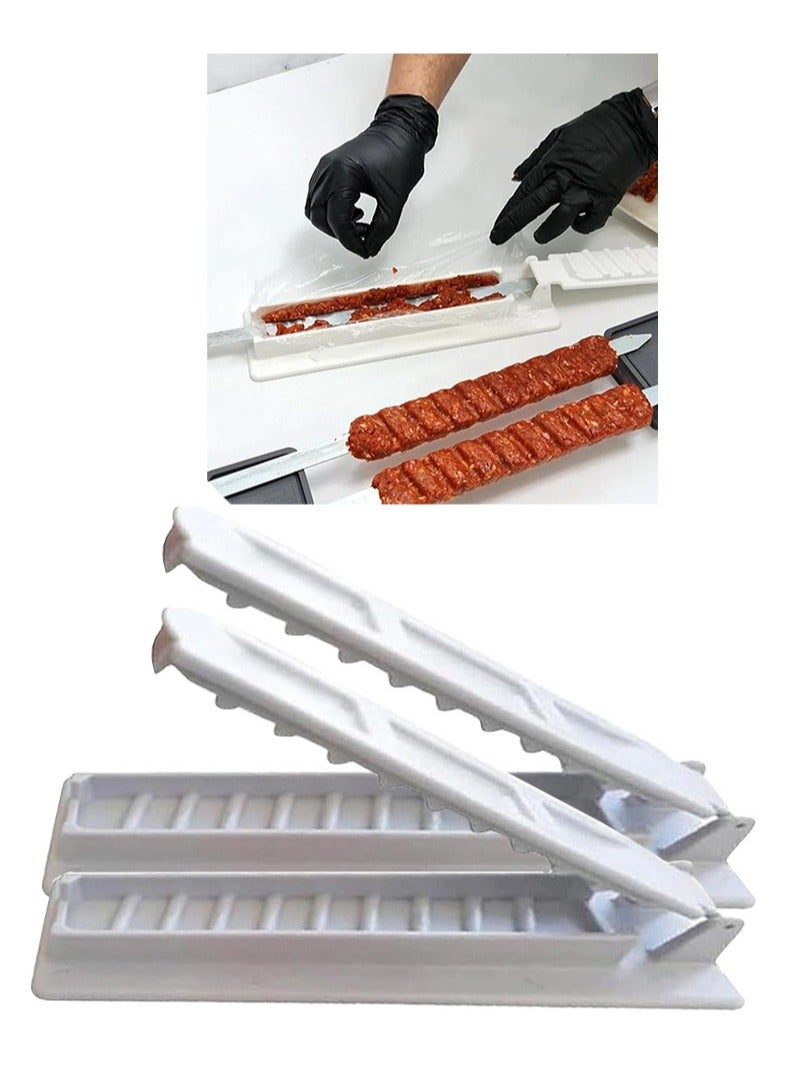 أبوستيم مكبس كباب مكون من قطعتين، أداة شواء متعددة الوظائف للمأكولات البحرية واللحوم والدجاج ولحم الضأن (أبيض) - Image 1