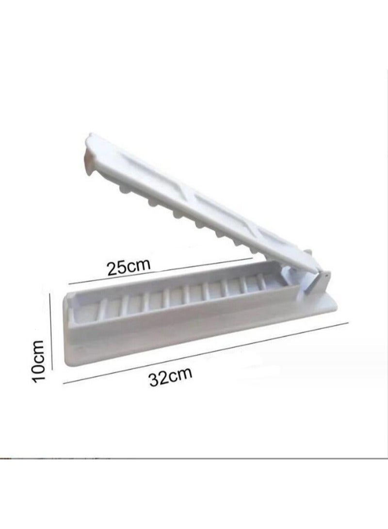 أبوستيم مكبس كباب مكون من قطعتين، أداة شواء متعددة الوظائف للمأكولات البحرية واللحوم والدجاج ولحم الضأن (أبيض) - Image 2