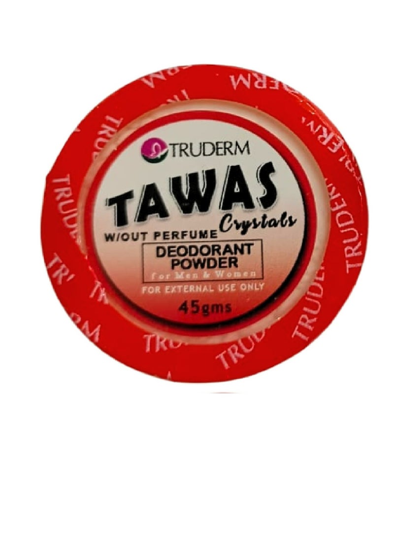 TRUDERM Tawas Crystals Without Perfume Deodorant Powder 45g - Image 1