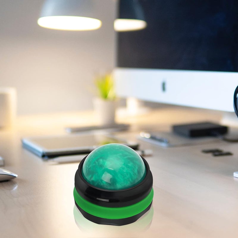 Coolrunner كرة تدليك كول رانر مدلك يدوي أداة تدليك ذاتية للاسترخاء للجسم بالكامل للألم العضلي الكتفين الرقبة الذراعين الساقين الظهر القدم الجسم أخضر - Image 5