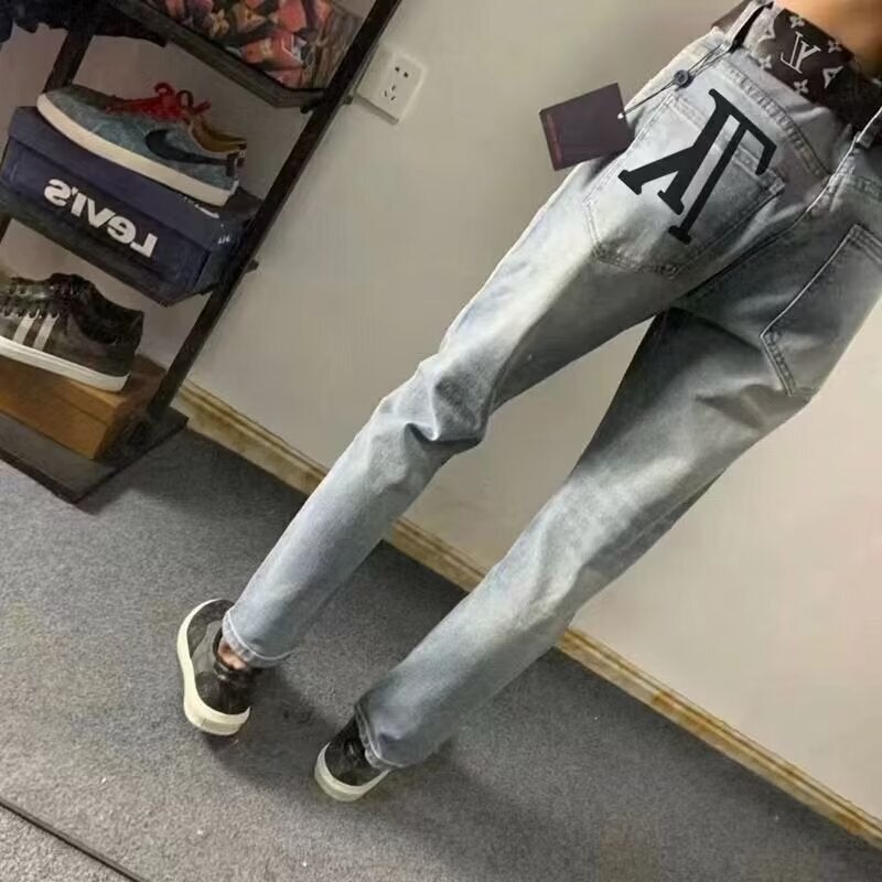 Unisex Classic Denim Jeans Loose Fit Daily Outdoor Wear - Image 4
